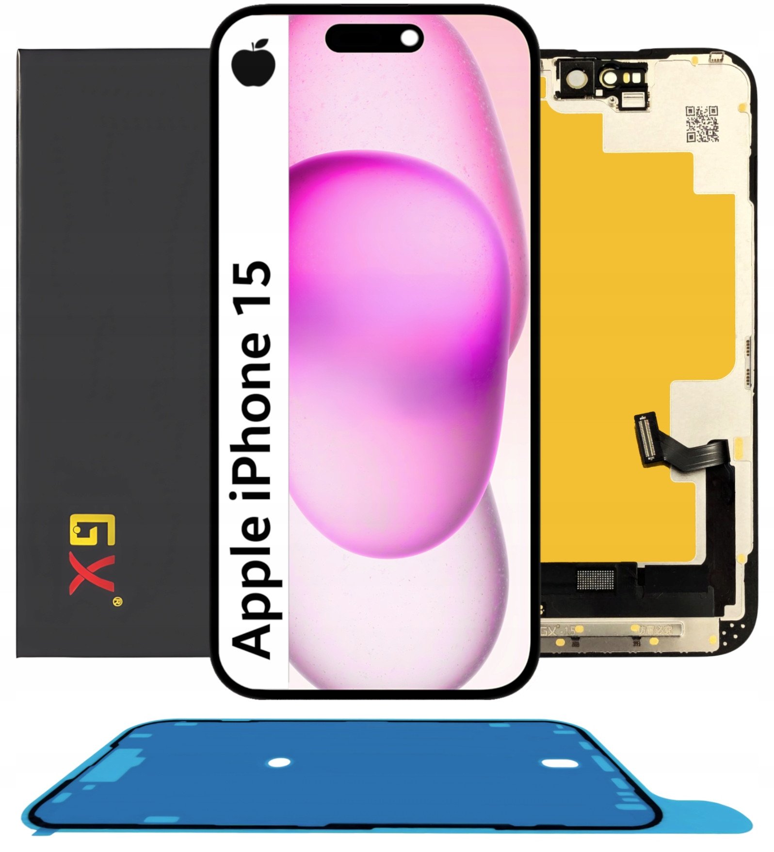 Wyświetlacz do iPhone 15 Ekran LCD OLED GX A3090 A2846 A3089 +Uszczelka (5904858346271)