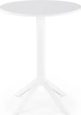 Halmar Stolik ogrodowy CALVO 60x60 biały z tworzywa PVC HALMAR