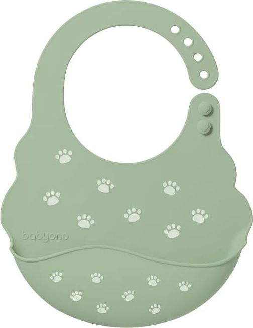BabyOno 829/06-SILIKONOWY ŚLINIAK Z REGULOWANYM ZAPIĘCIEM