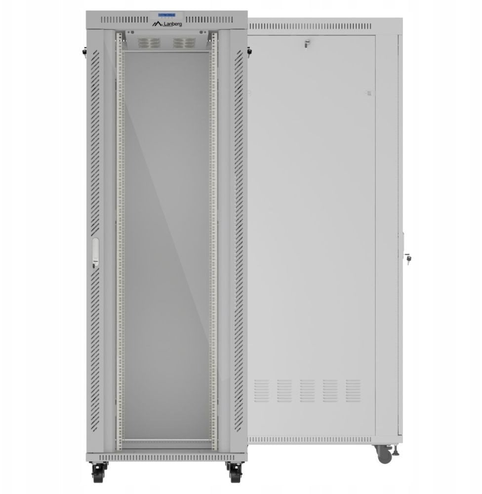 SZAFA INSTALACYJNA RACK STOJĄCA 19" 47U 800X1000 SZARA DRZWI PRZESZKLONE LCD LANBERG (FLAT PACK) V2