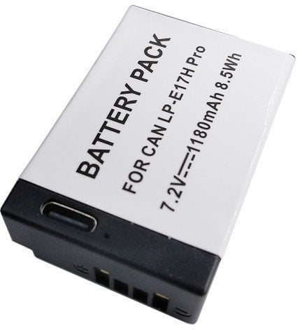 CANON baterija LP-E17H Pro (be mikroschemos), 1180mAh, USB Type-C