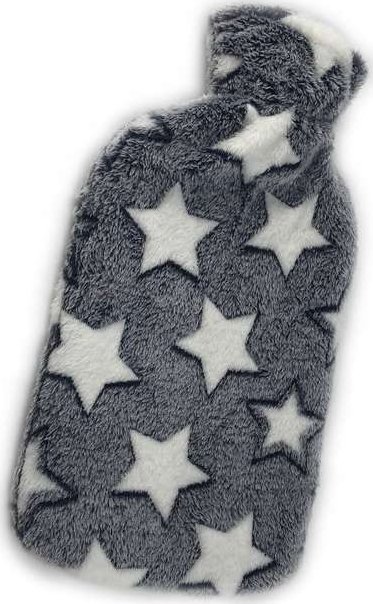 Tragar Termofor gumowy 2L w miękkim futerku Gwiazdki