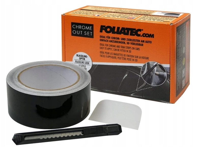 Foliatec Chrome Delete folie sæt sort glans 5cm x 15M