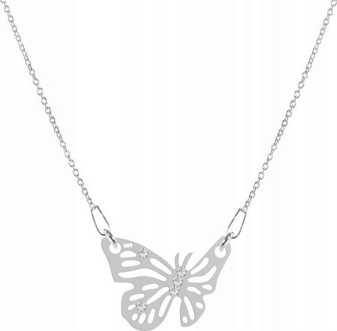 Radziszewska Jewellery Srebrny naszyjnik Motyl DEDYKACJA GRATIS