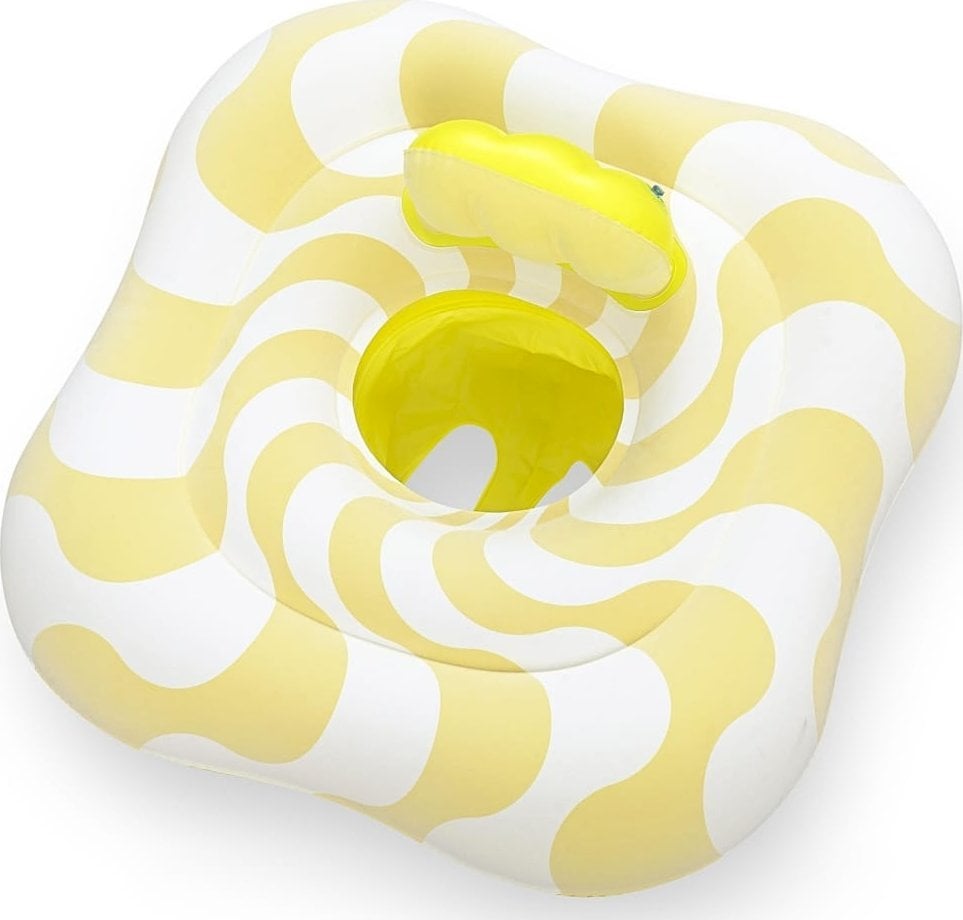 Bestway 32298 Siedzisko do nauki pływania Kwadrat Swim Safer Comfort Plush Zółte fale 76cm x 76cm