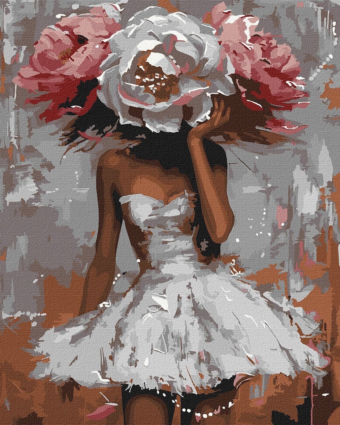 Malowanie po numerach IDEYKA, 40x50cm, metallic, kwiatowa zagadka, 1 szt., w pudełku