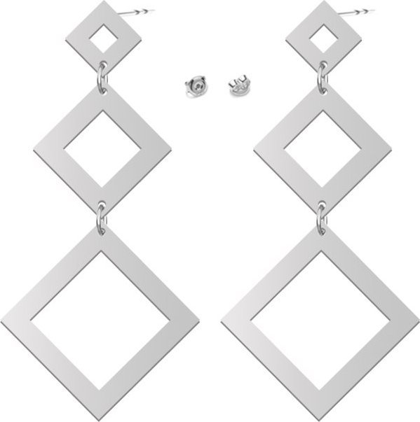 Radziszewska Jewellery Kolczyki Srebrne Kwadraty