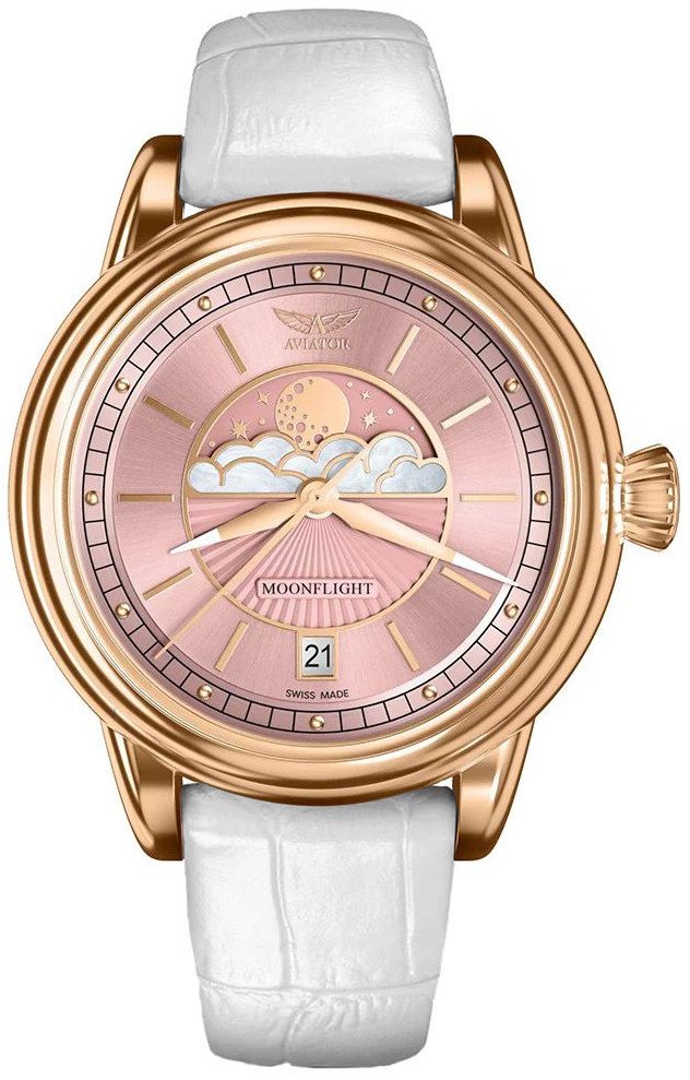 Zegarek damski Aviator V.1.33.2.258.4WM różowy
