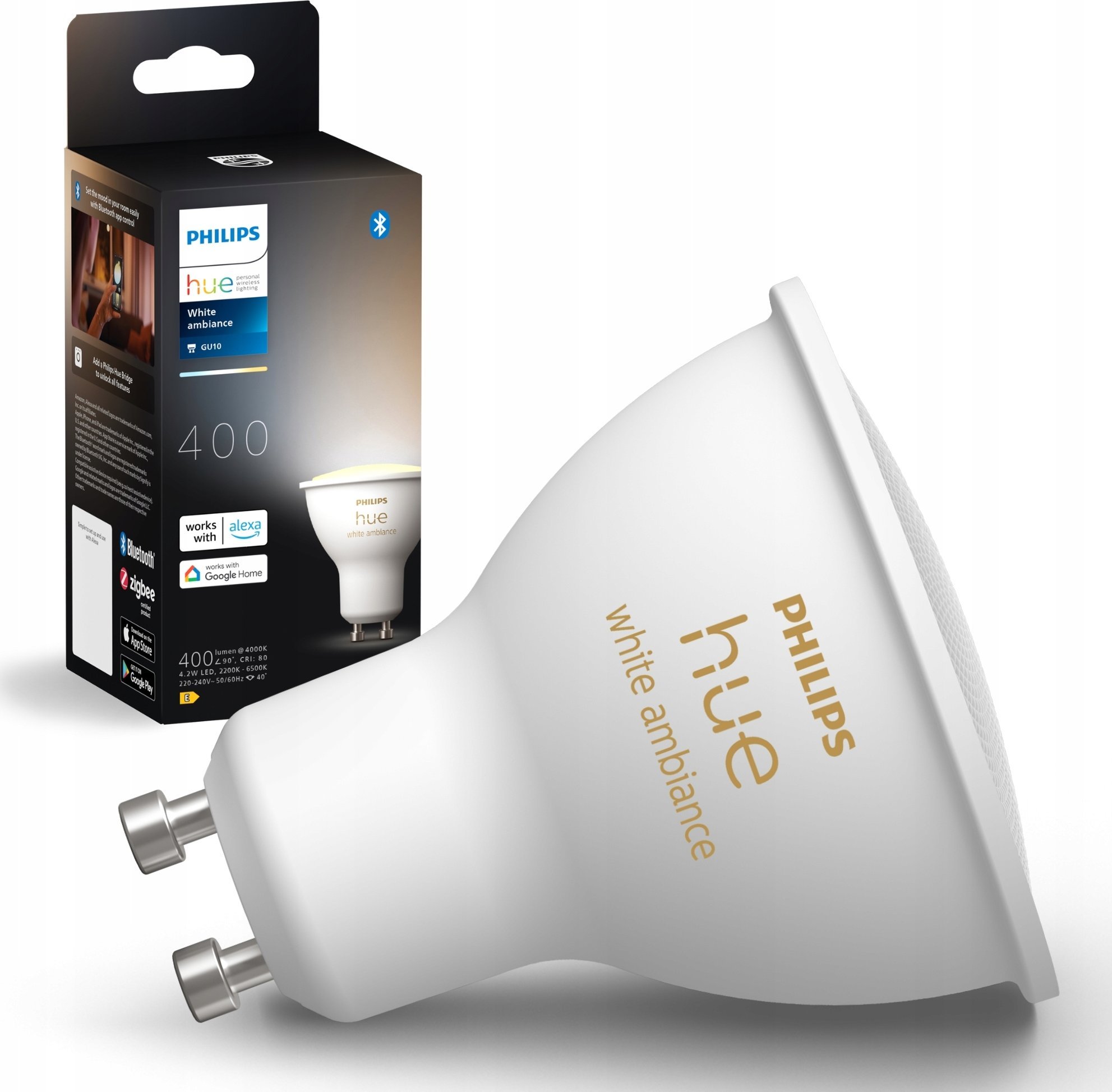 Signify Philips Hue White Ambiance GU10 Einzelpack 350lm