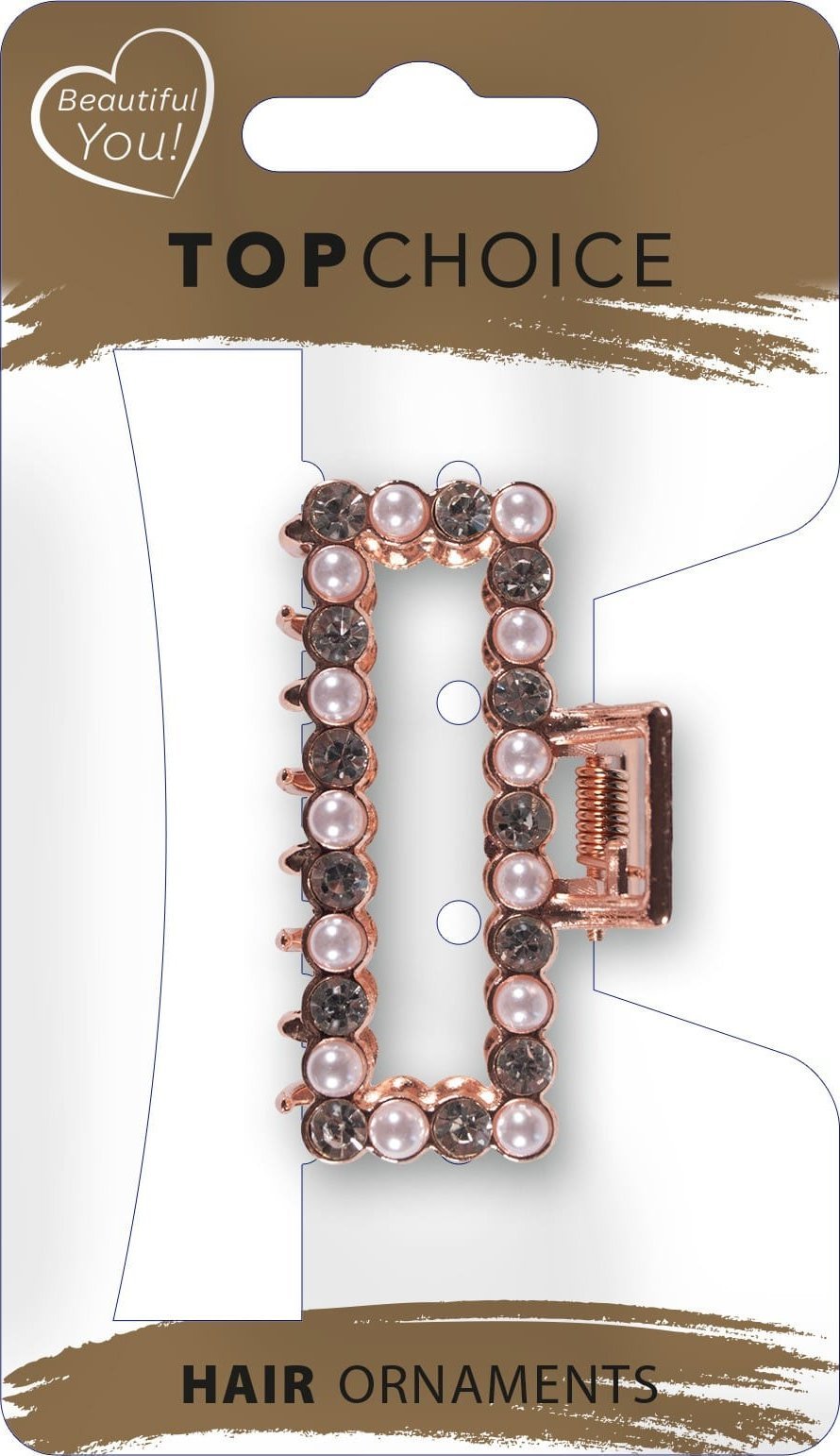 TOP CHOICE Klamra do włosów - Rose Gold