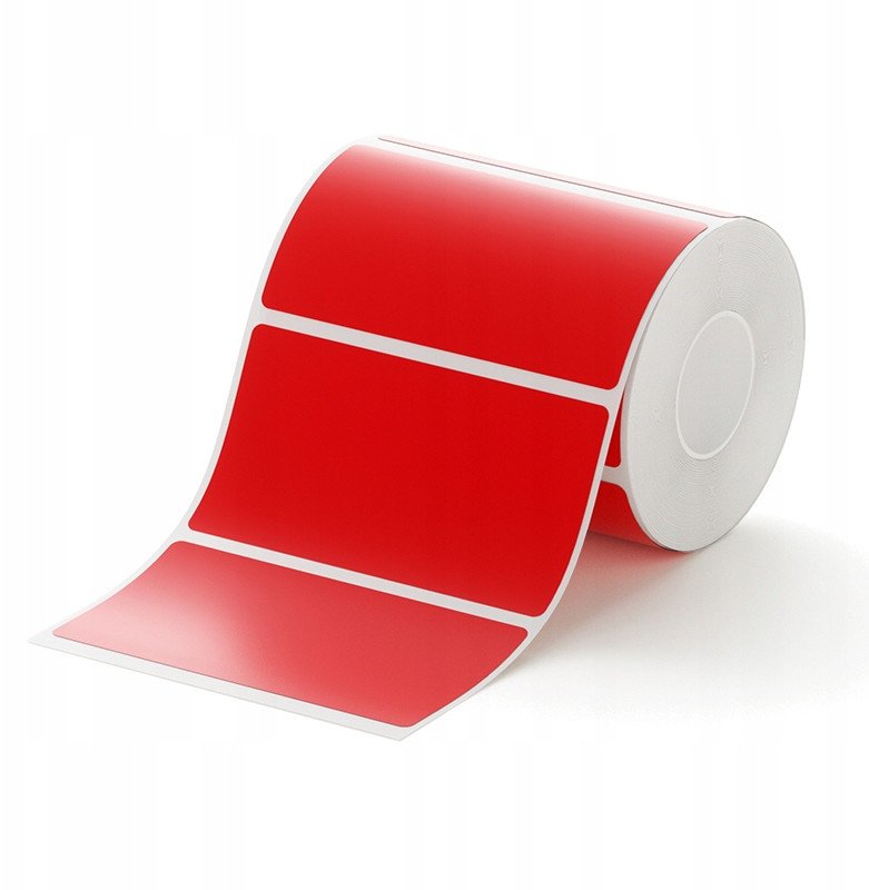 NIIMBOT Etykiety Naklejki 75*40mm CZERWONE 690szt do drukarki K3/W