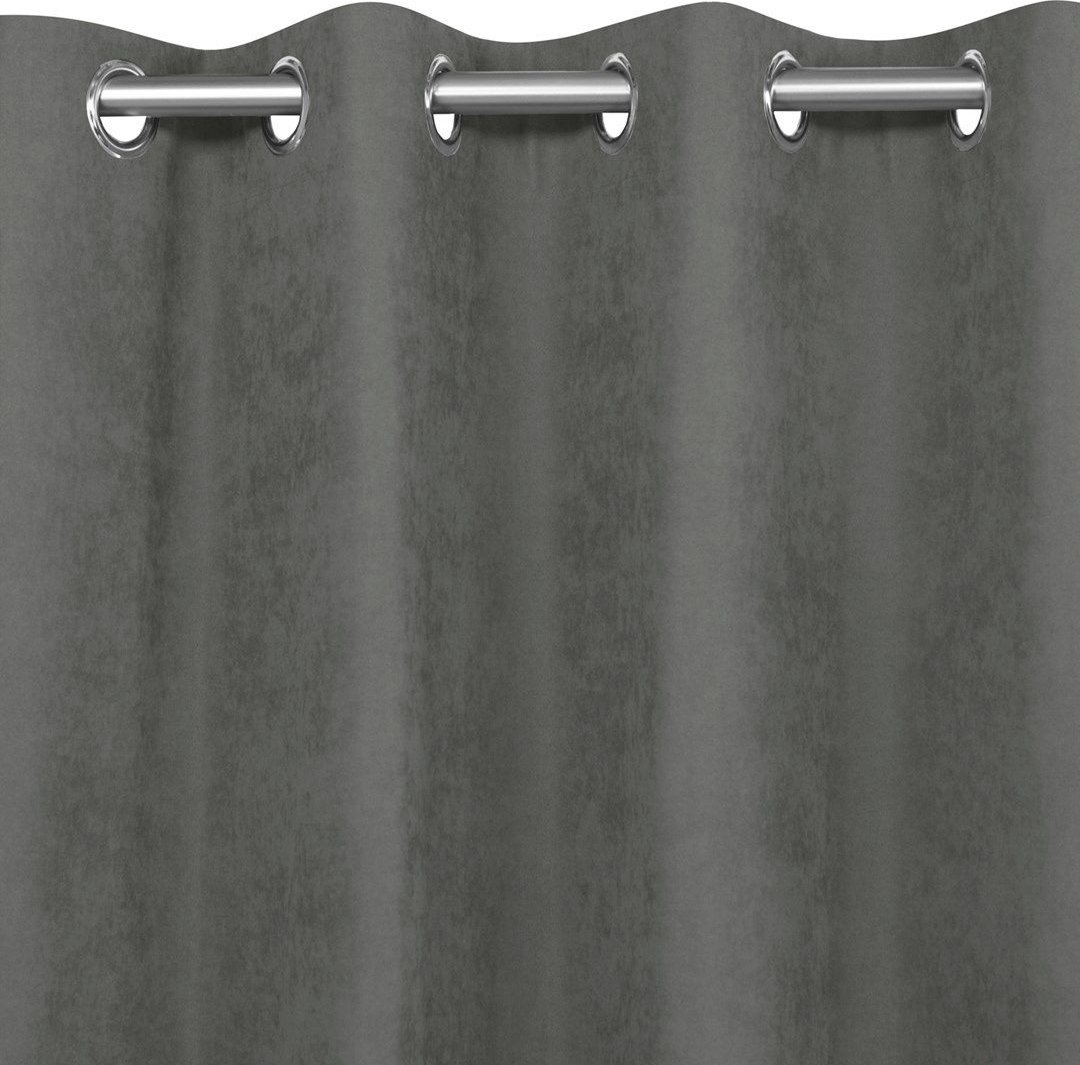 Homede Zasłona MILANA szary szenila 280x245 HOMEDE