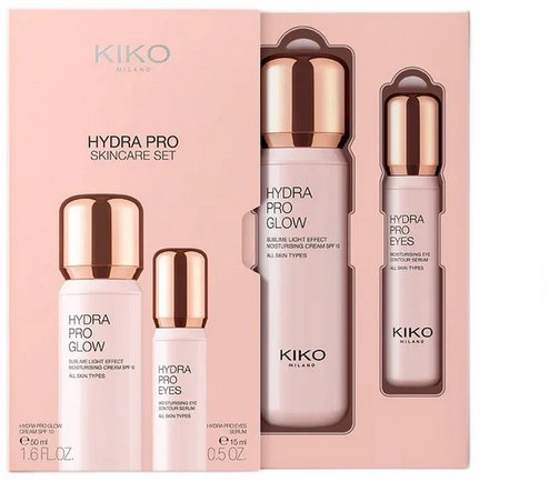 KIKO Milano Hydra Pro Skincare nawilżający krem do twarzy SPF10 50ml + serum pod oczy 15ml