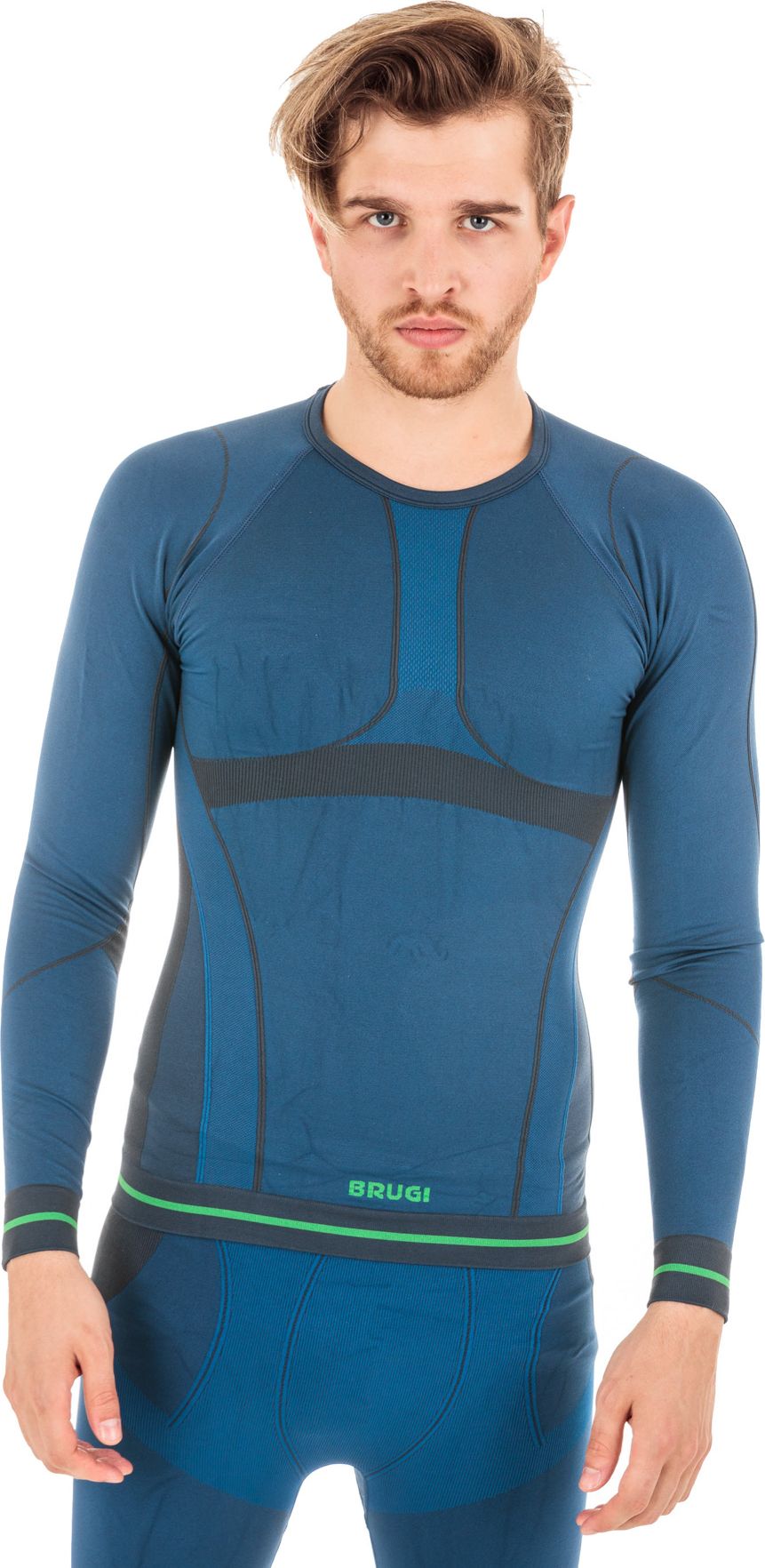 Brugi Koszulka męska 4RAT NWZ niebiesko-grafitowa r. M