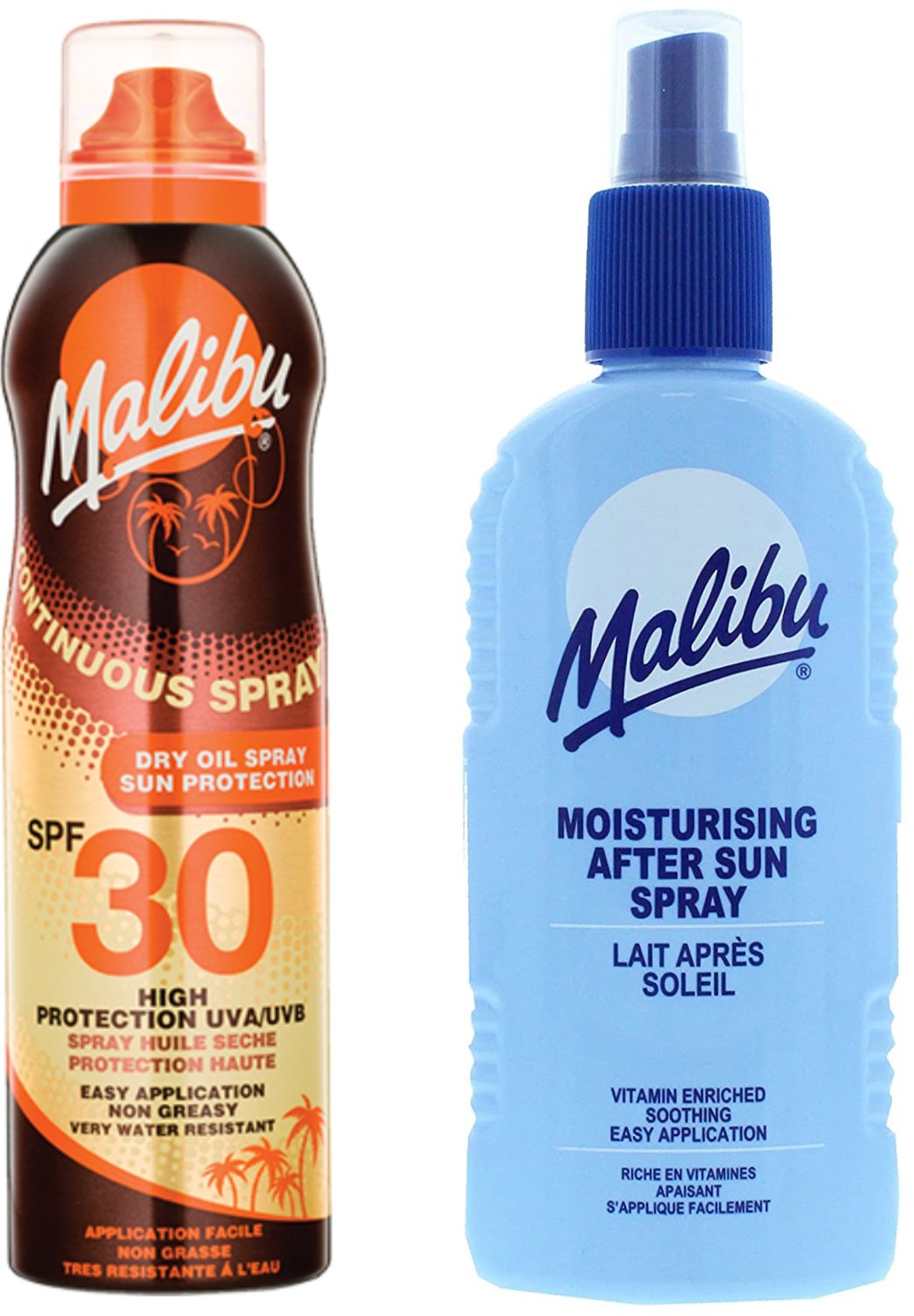 Malibu SPF30 Balsam Ochronny 175ml + Balsam W Sprayu Po Opalaniu 200ml