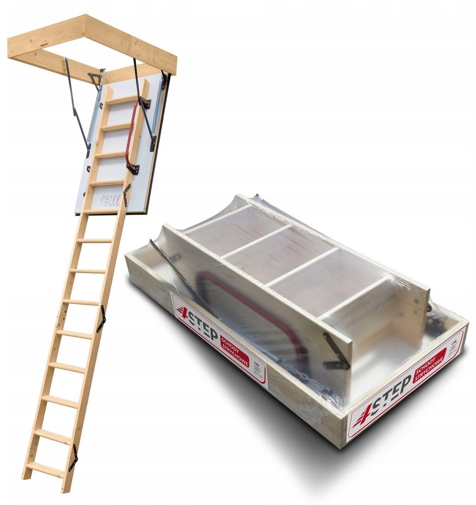 Stabilus Pasywne Schody Wyłaz na strych EXTRA 0,86 W/m2K 46mm 120x60 H305 cm