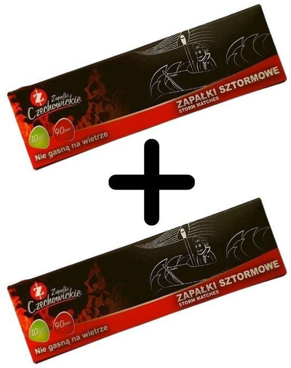 Zapałki sztormowe nie gasnąc na wietrz 90mm 10szt