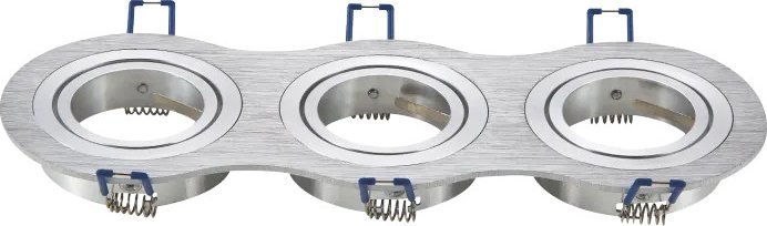 Aigostar Potrójna oprawa podtynkowa srebrna Potrójne Akcesoria do lamp sufitowych, srebrne