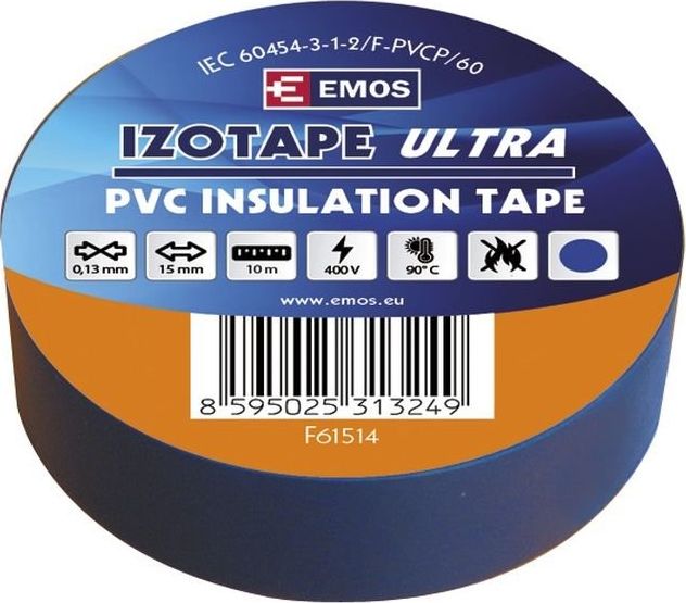 Emos PVC taśma izolacyjna niebieska IZOTAPE ULTRA 15/10
