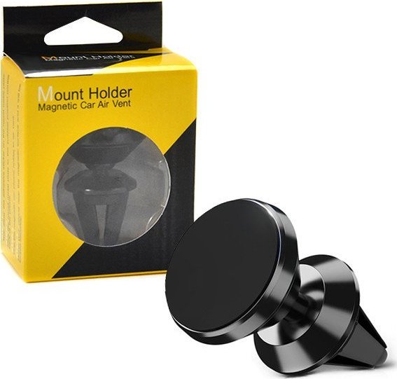 UCHWYT UNIWERSLANY SAMOCHODOWY Z MAGNESEM MAGNETYCZNY NA KRATKĘ PREMIUM BLACK METAL