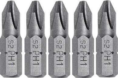 Högert Technik bity krzyżowe 25mm S2 PH1 5 sztuk (HT1S301)