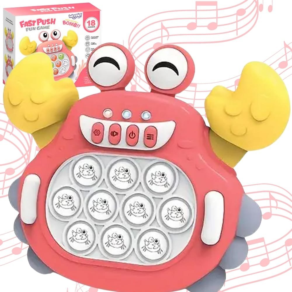 Woopie WOOPIE Gra POP IT Elektroniczna Antystresowa Zręcznościowa Krab Czerwony
