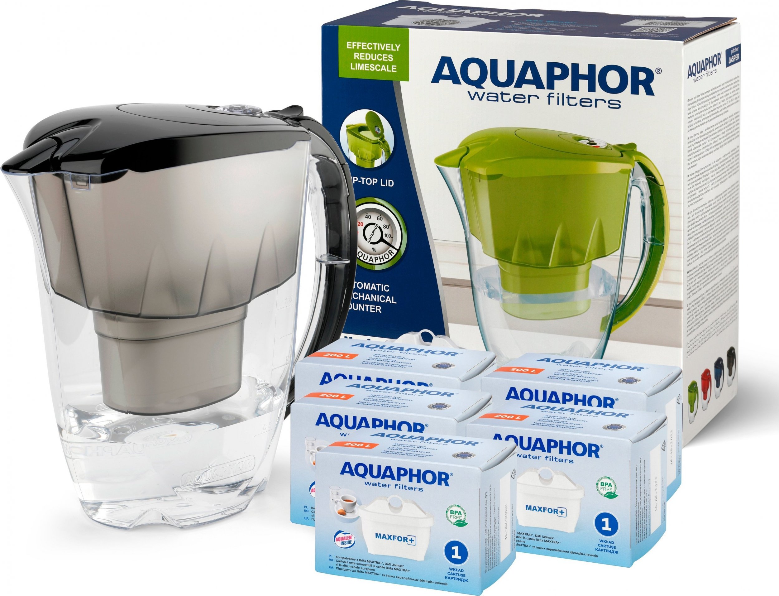 Dzbanek filtrujący Aquaphor 5x WKŁAD FILTR AQUAPHOR B100-25 MAXFOR+ DO BRITA DAFI + DZBANEK GRATIS
