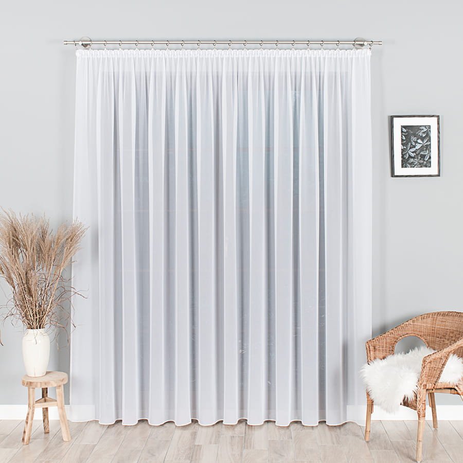 Firanka Żorżeta z Ołowianką 031671 ( 300 cm ) - Biała