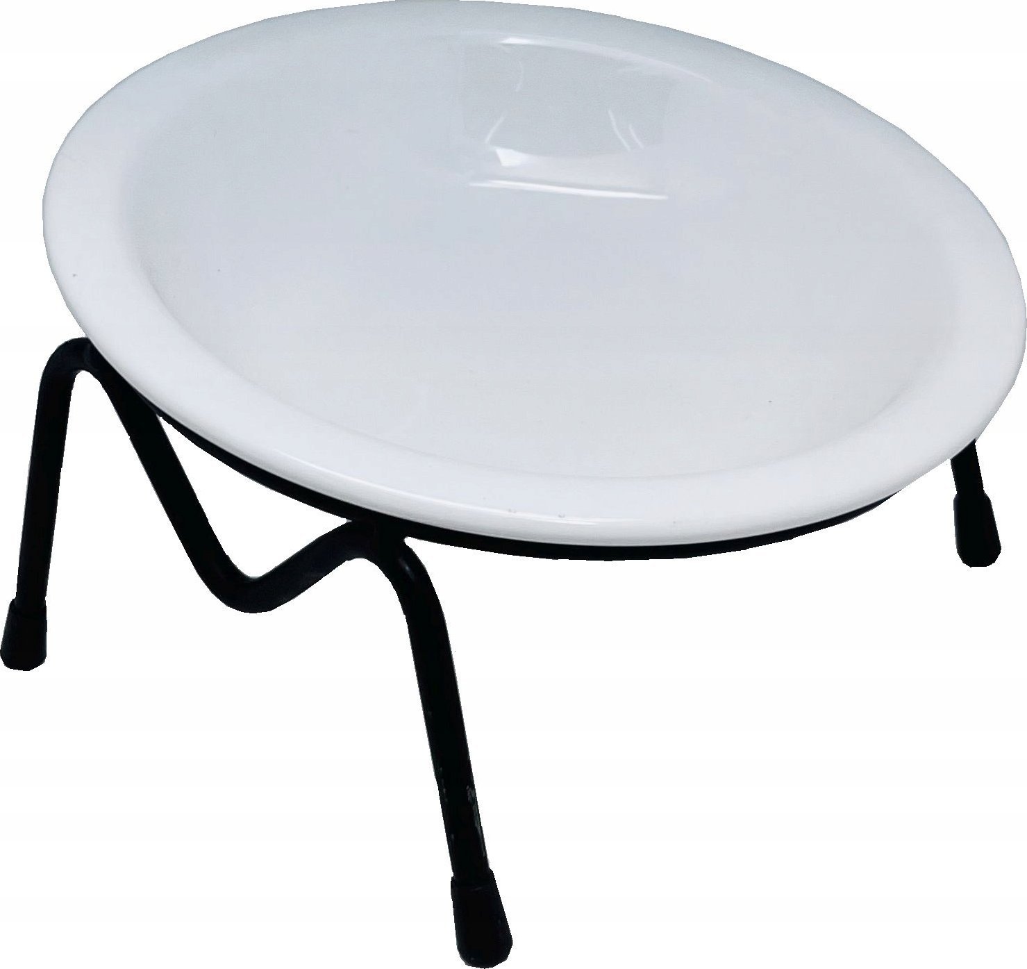 Yarro International YARRO MISKA CERAMICZNA PODWÓJNA NA DREWNIANEJ PODSTAWIE 13x5,5cm