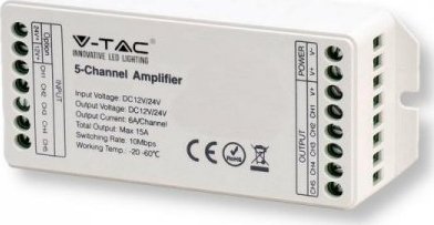 V-TAC Wzmacniacz V-TAC 5 kanałowy 15A/MAX 12V-180W 24V-360W VT-24350
