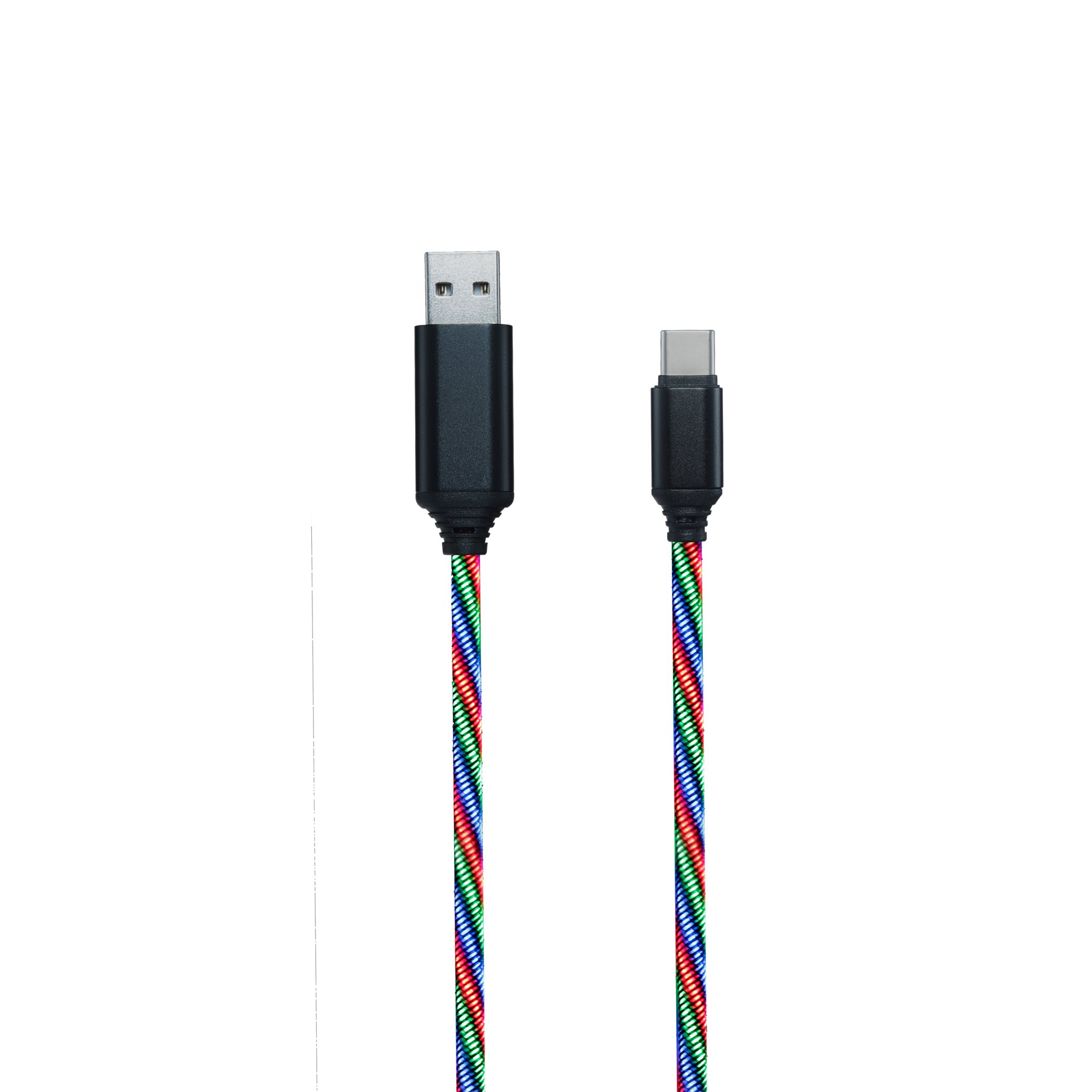 Kabel USB 2GO USB-A - USB-C 1 m Wielokolorowy (797146)