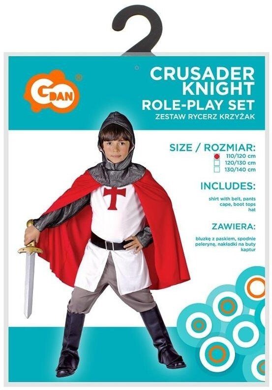 GoDan Strój dla dzieci Strój Rycerza Krzyżaka rozm.110/120cm