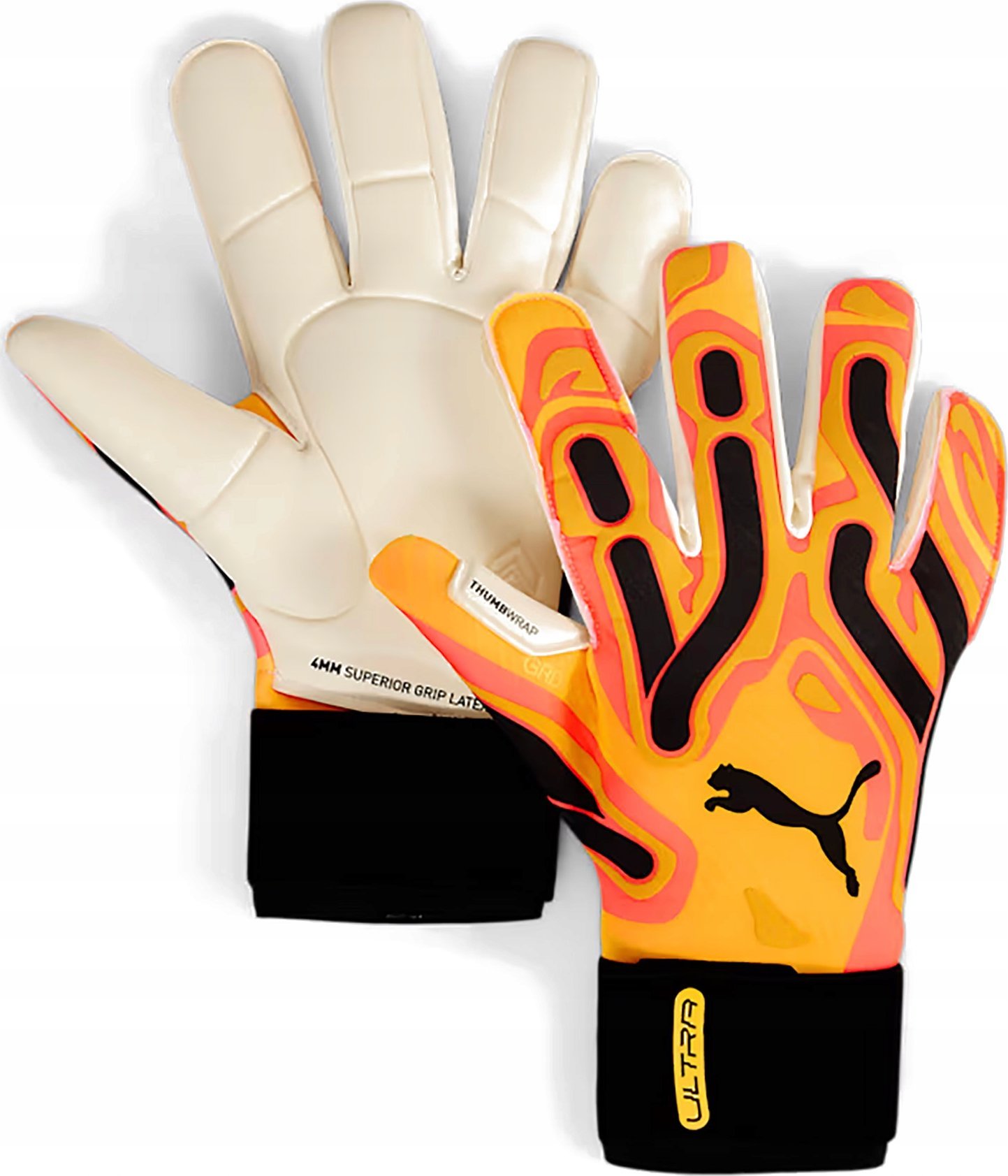 Rękawice bramkarskie Puma Ultra Ultimate Hybrid Sun pomarańczowe 41858 09 9