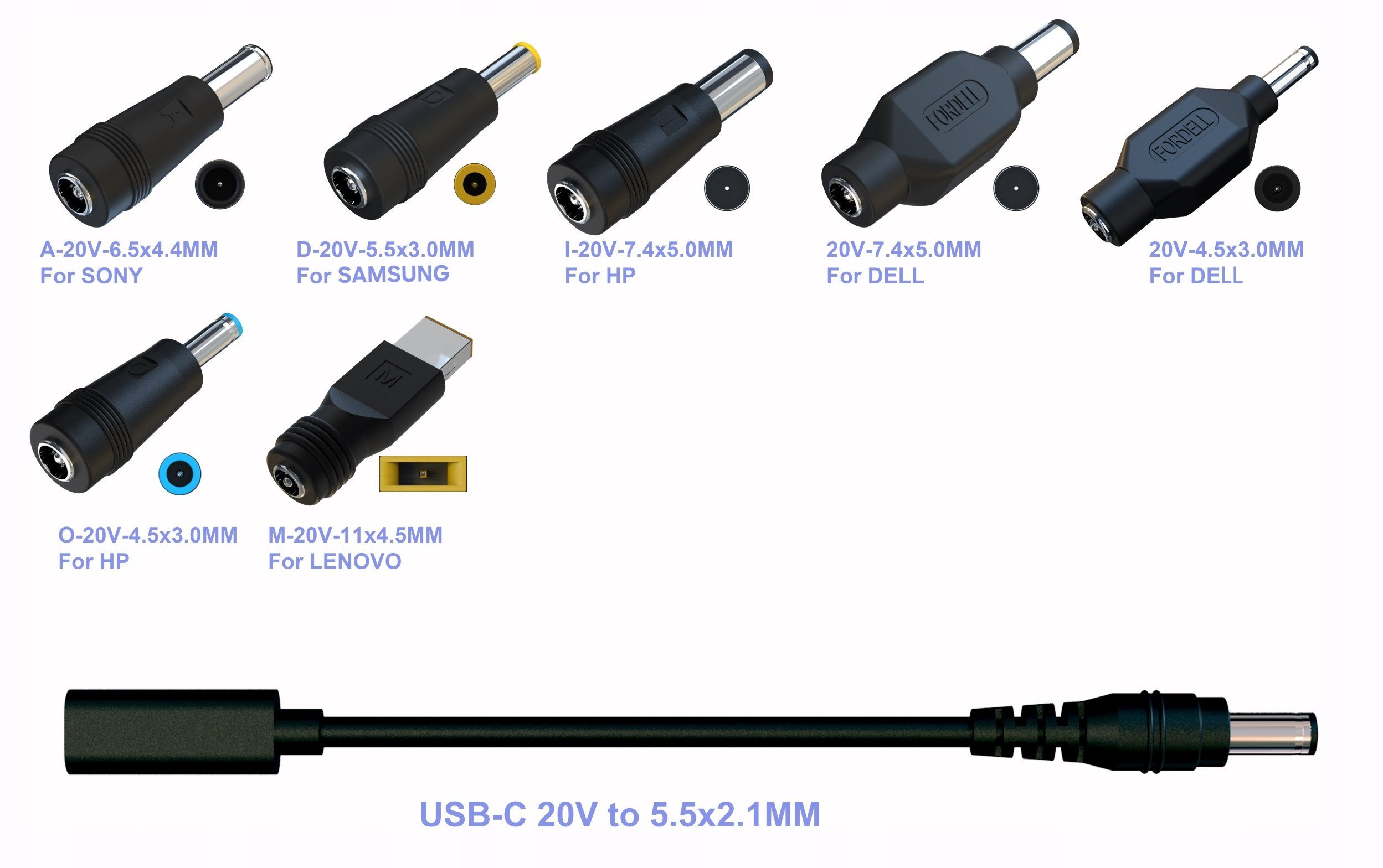 EuroCase EUROCASE Końcówki do zasilacza AD-716
