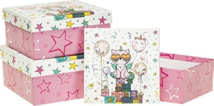 Rozette Pudełko prezentowe dziecięce 3szt urodziny