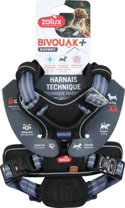 ZOLUX Szelki dla psa BIVOUAK XS niebieskie