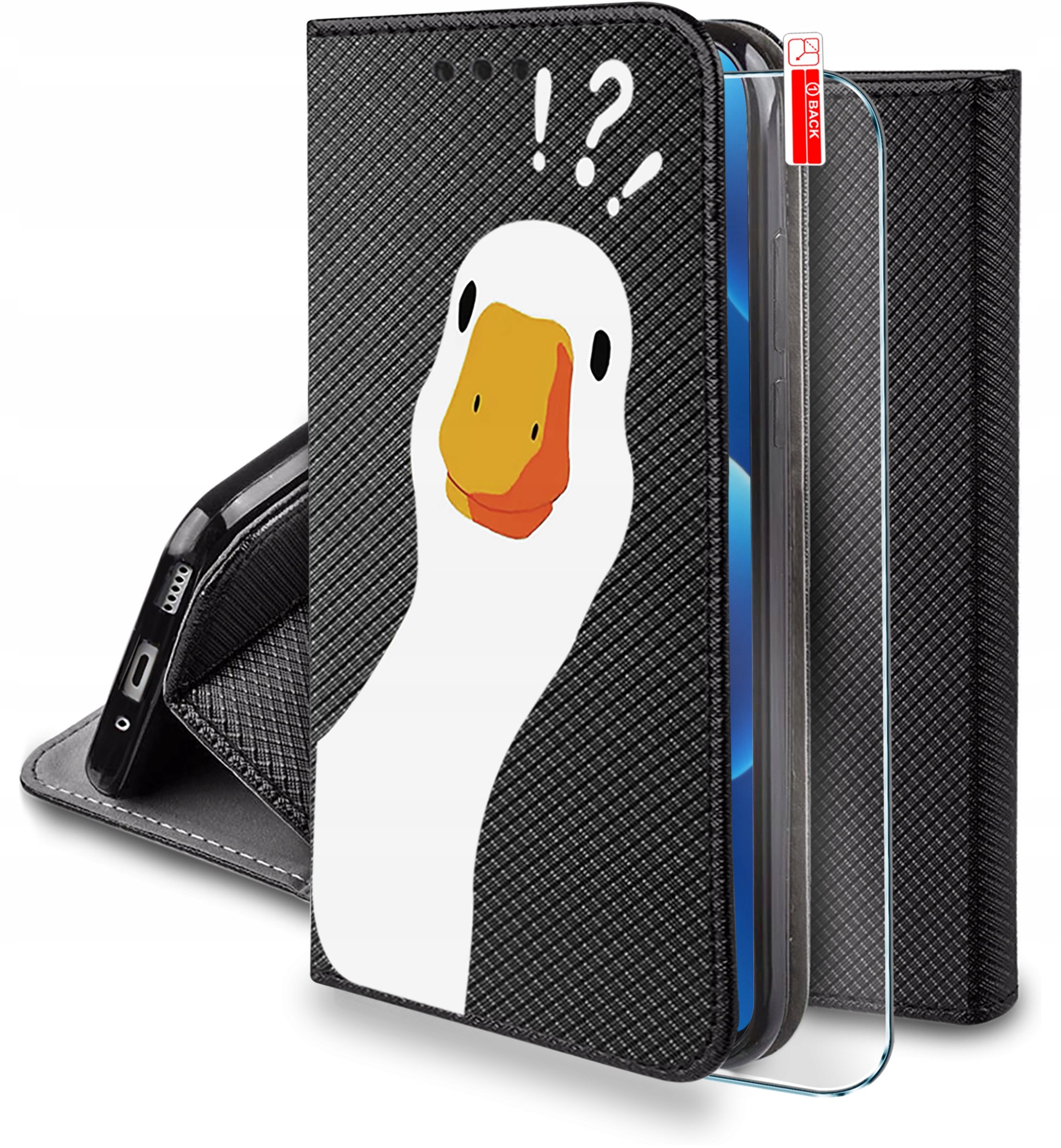 Etui do Xiaomi Redmi Note 14 4G MAGNET WZORY CASE PORTFEL + SZKŁO 9H