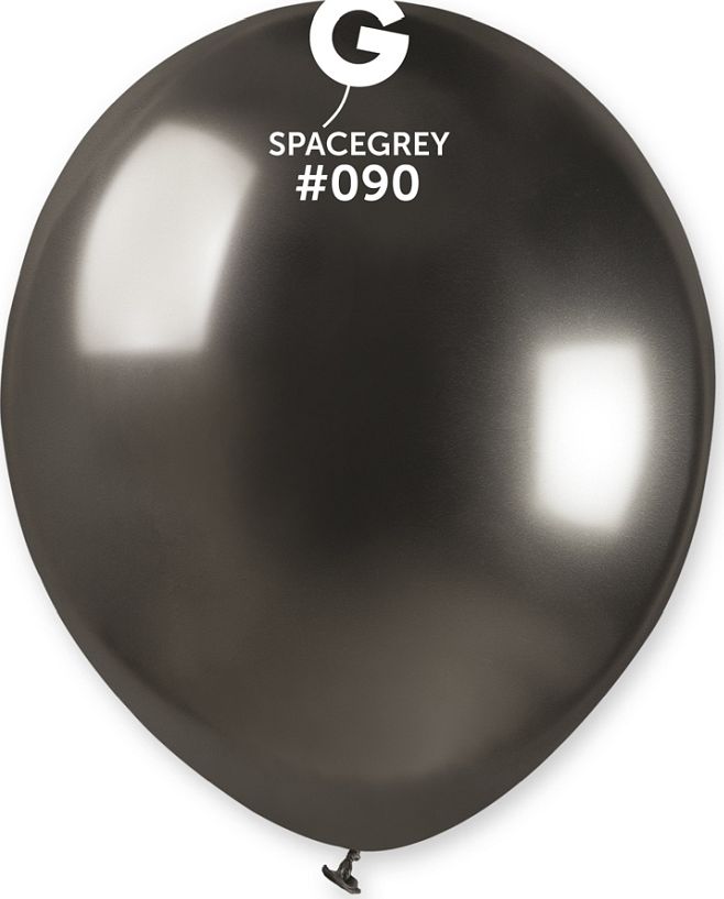 Gemar Balony chromowane Grafitowe, AB50, 13 cm, 100 szt.