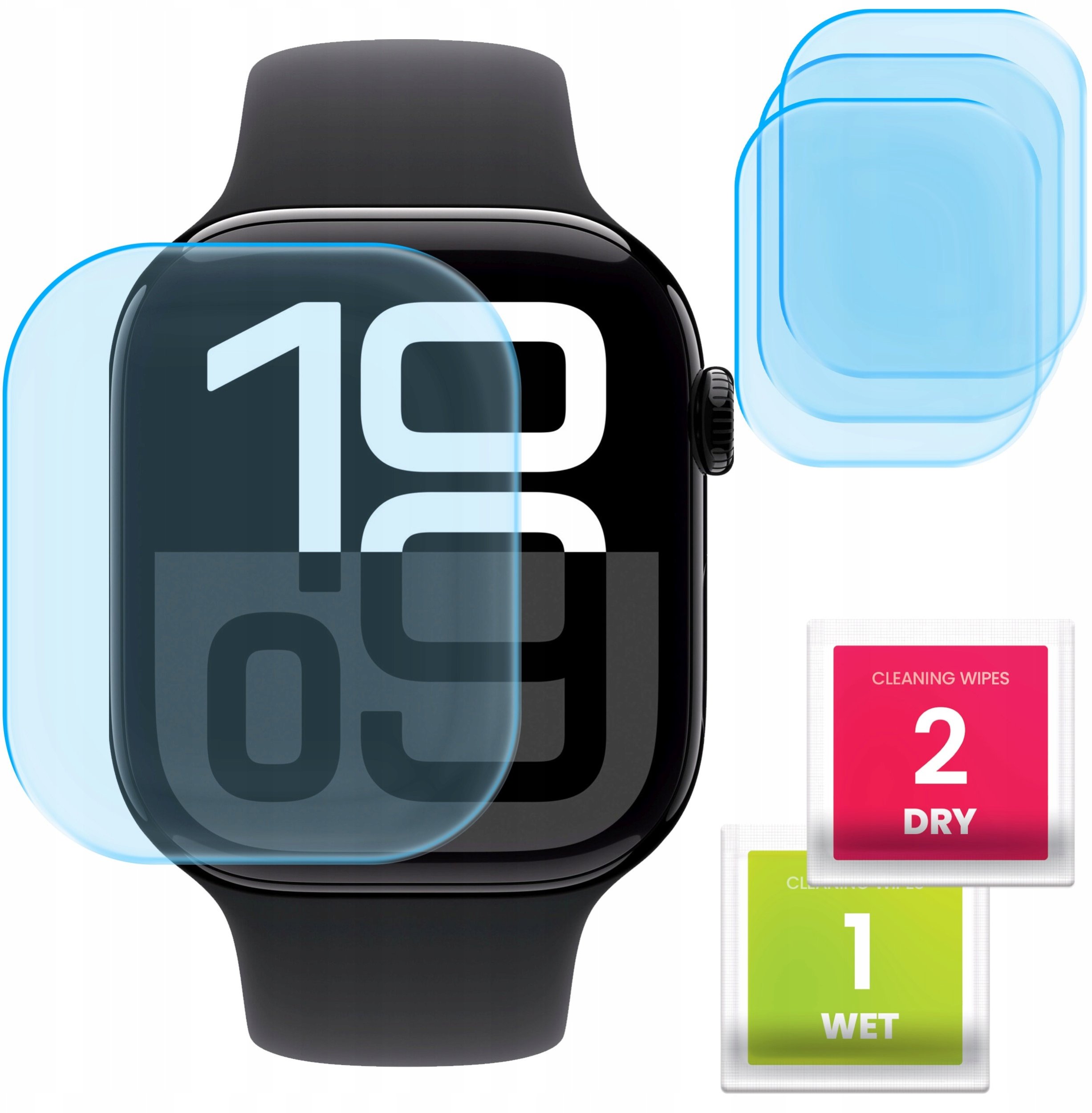 3-PAK Szkło Hybrydowe do Apple Watch 10 (wersja 42 mm) (Szkiełko, Ochronne)