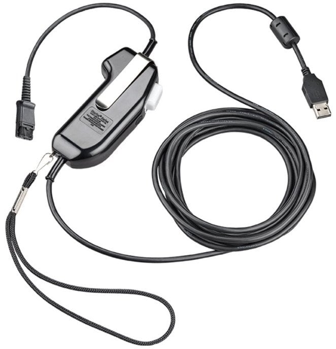 Poly SHS 2626-14 - PTT-Aufsatz (Push-to-Talk) fur Headset - USB, Secure Voice, monaural, seriell, Momentary - TAA-konform - Replaces Poly SKU 92626-14