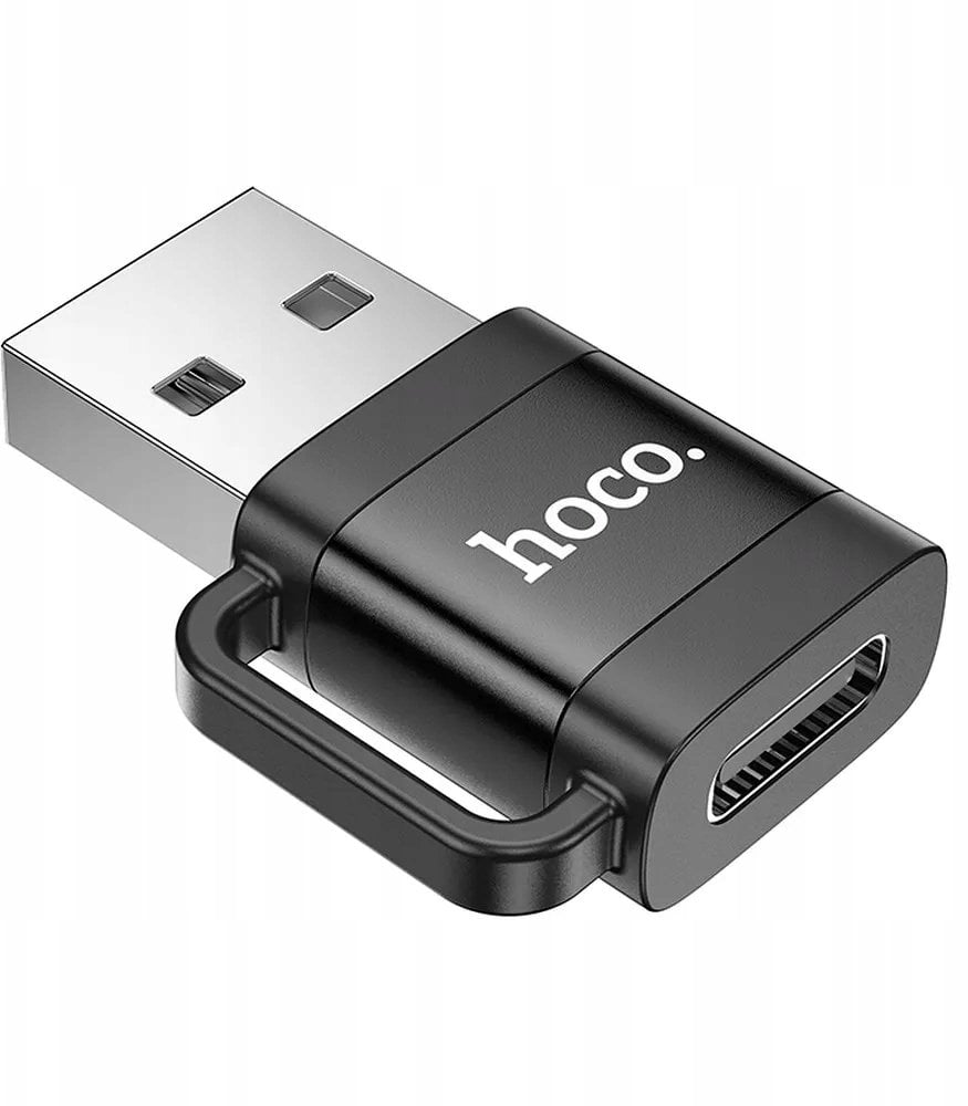 Adapter OTG USB A do USB C Hoco 3A UA31D czarny
