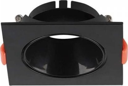 V-TAC Oczko V-TAC GU10 Wpuszczane Kwadrat Czarne/Czarne VT-932-B 3 Lata Gwarancji