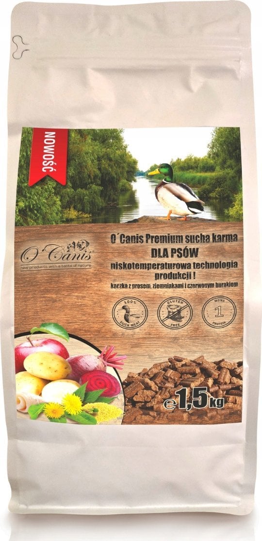O´Canis Premium kaczka,ziemniak,burak dla psa1,5kg