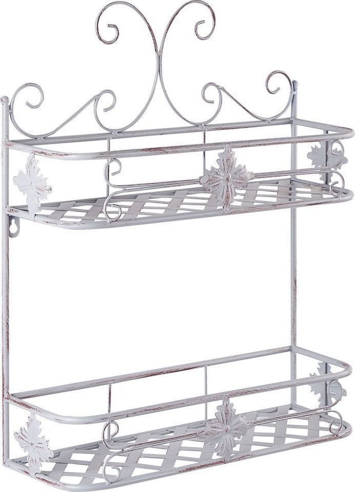 Beliani Metalowa półka łazienkowa wisząca szara MARAYES!