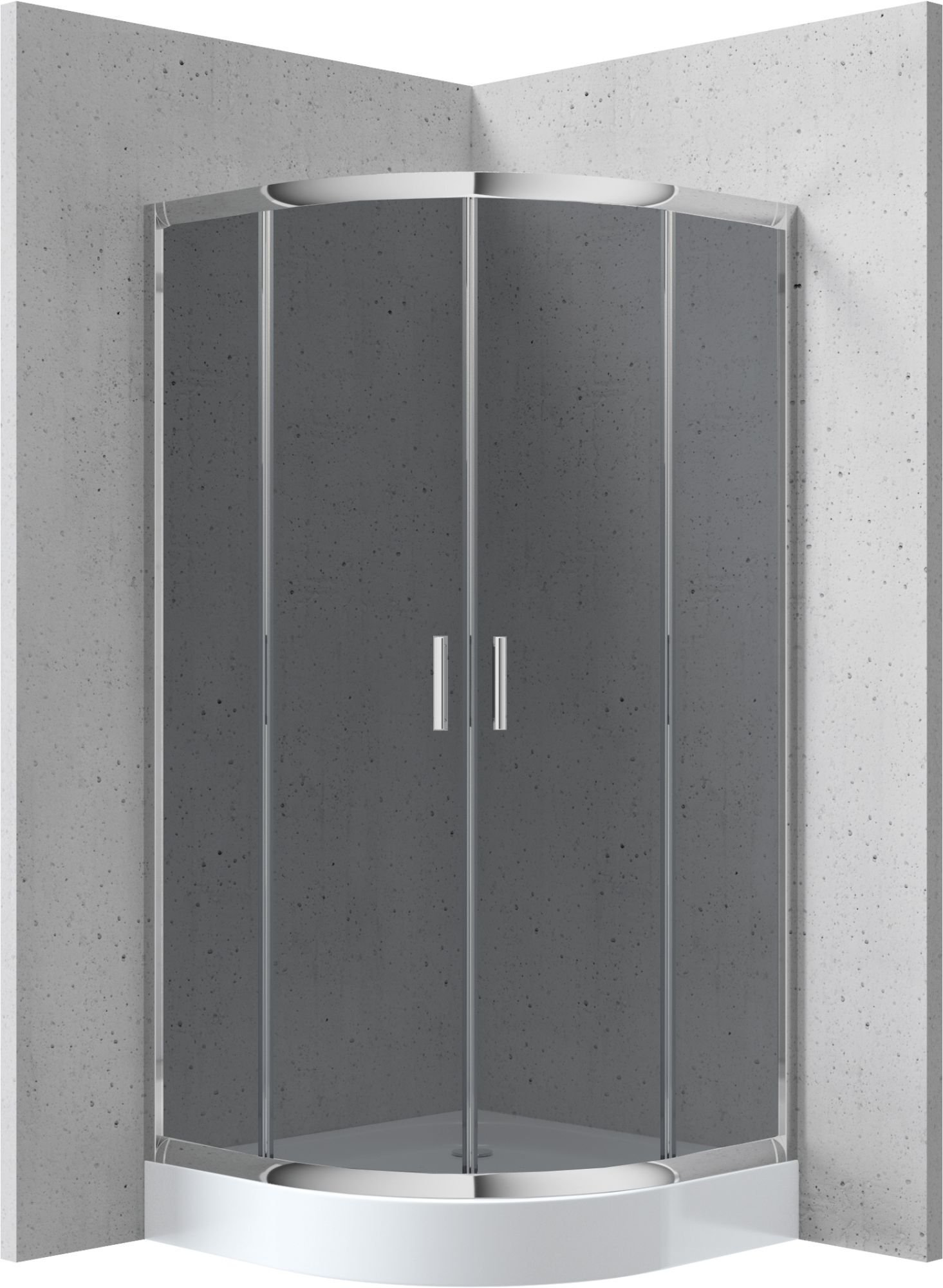 Deante Kabina prysznicowa z brodzikiem półokrągła 80 cm