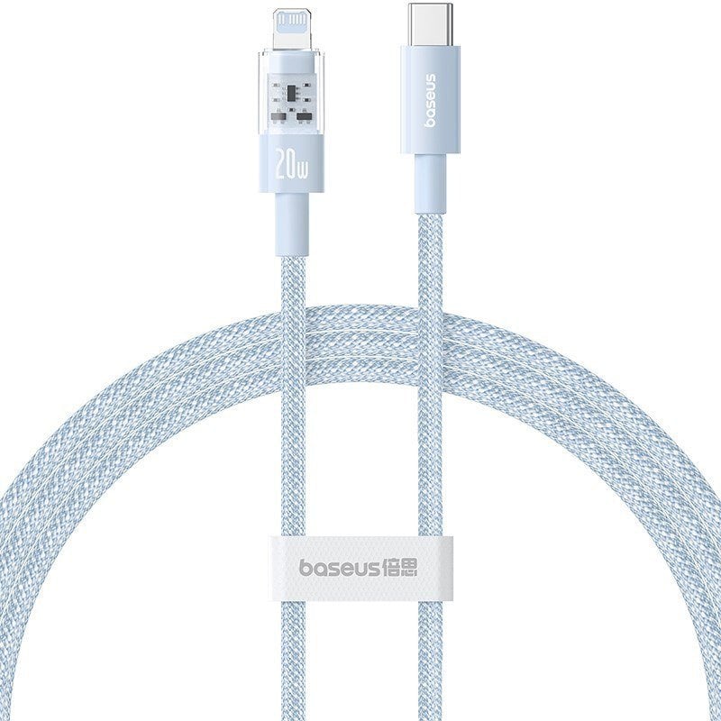 Kabel USB Baseus USB-C - Lightning 1 m Niebieski (P10373001311-00)