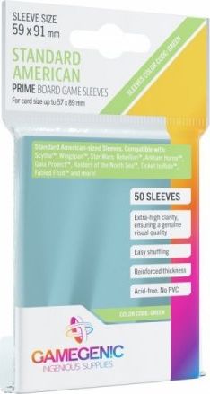 Gamegenic Gamegenic: Prime Standard American-Sized Sleeves (57x89 mm), 50 sztuk