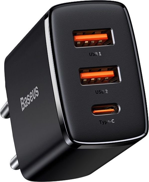 Ładowarka Baseus CCXJ-E01 2x USB-A 1x USB-C 3 A (BSU2897BLK)