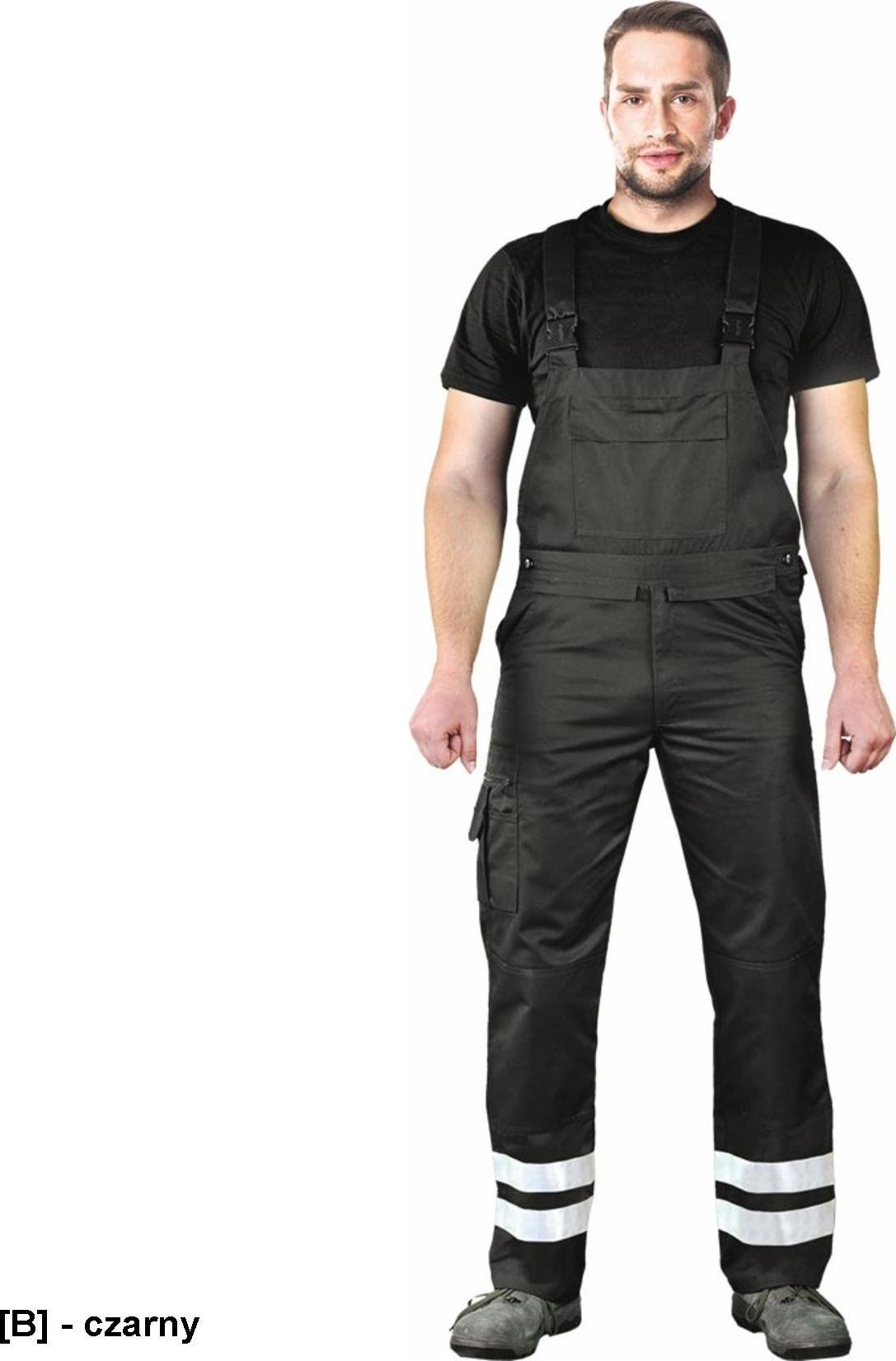 R.E.I.S. LH-BISTER_X - spodnie ochronne ogrodniczki - czarny 52