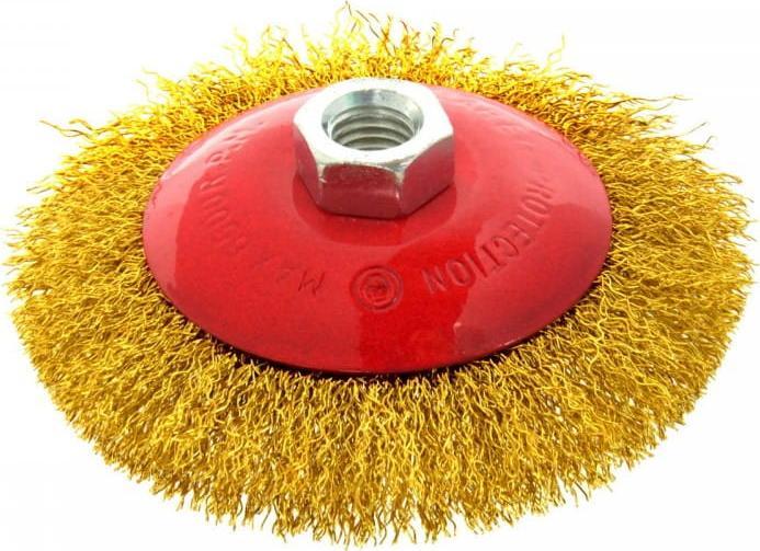 Geko SZCZOTKA DRUCIANA OBROT.BOCZNA 115MM MOSIĄDZ M14(40/60/80) G00600 GEKO